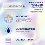 Durex Air Condoms, Extra Thin, Transparent Natural Rubber Latex Condoms for Men, Wide Fit, 10 Count