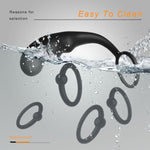Silicone Anal Plug With Penis Ring,4 Pcs Cock Rings,Anal Sex Toys For Prostate Glands,Anal Toys For Men,Women And Beginners,Anal Training For Anal Trainer,Anal Butt For Couples,G Spot Plug Toy.
