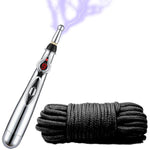 Estim Sex Electrosex Wand With Sex Rope 39.3 Inch Sex Bondage Restraint Gear Bdsm Toys, Electric Shock Nipple Penis Anal G Spot Clitoris Labia Sm Kit For Couples Kinky Men Women Sexual Pleasure Device