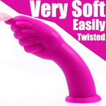 Realistic Hand Anal Plug Dildos, G Spot Huge Big Fantasy Fist Dildo Stimulation, Thick Hand Dildo With Strong Suction Cup, 8.26" Butt Plug Dilator Trainer, Sex Toy For Women Men Beginner (Magenta)