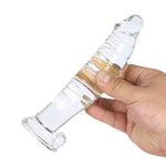 Realistic Swirl Glass Dildo Crystal Penis Sex Pleasure Wand G-Spot Stimulator Female Masturbation Toy