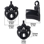 Inverted Chastity Cage Sissy Cock Cage For Men'S Penis Exercise Flat Chastity Cage With 4 Different Size Rings And 2 Keys Sex Toys Penis Cage Used To Restrain A Man'S Penis (Black+Belt)