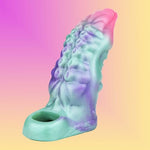 Reusable Multi-Color Liquid Silicone Made Penis Extender Sleeve Cock Ring, Octupus Tentacle Penis Enlarger Sleeve Monster Dildo Sheath Cover Male Adult Sex Toy