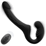 Strapless Strap On Double Sided Dildo For Women, 10 Strong Vibrating Anal Clitoral G Spot Vibrator With 6 Inch & 4 Inch Realistic Dildo, Wearable Pegging & Lesbian Sex Toys With Remote Control