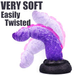 Huge Monster Tentacle Octopus Dildo For Beginners, Creature Alien Knot Dildo With Strong Suction Cup For Anal Massage, G Spot Colorful Fantasy Dildos Sex Toys For Women And Couple 8.67" (Purple)