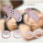 Resin Chastity Device With Invisible Lock Sm Bondage Adult Chastity Cage Sex Toys, Cock Cage With 4 Removable Rings Of Different Sizes And 5 Disposable Coded Locks (Small,Pink)