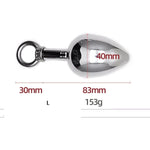 Stainless Steel Anal Plug Anal Beads For Beginners Butt Plug Trainer Set Anal Massager Sex Toy For Men Women Personal Massager(S)