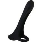 Collections Etc Zero Tolerance Cock Armor Rechargeable Cock Ring With Long Penis Bullet Vibrator, Black