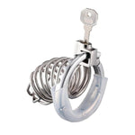 Metal Cock Cage Male Chastity Cage Adjustable With 7 Ring Sizes Stainless Steel Chastity Device With Hidden Lock For Man Penis Bondage Sex Toys Breathable Penis Cage With Hose (D)