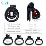 Male Chastity Device, Upgraded Ergonomic Nylon Resin Chastity Locked Cage With 4 Sizes Rings Complete Set For Prevent Erection Penis Exercise Cook Cage Bondage Restraint Kit Sex Toy (Mini)