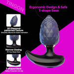 TINGON Weighted Vibrating Butt Plug Anal Vibrators, 1.6 Inch Textured Silicone Big Plug APP Anal Sex Toys for Men Sex Toy for Couples or Solo, Anal Plugs with Charging Case Gift Adult Toys for Man