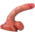 Unique Design Waterproof Curved Lifelike Medium Size Textured Silicone Realistic Dildo Soft Flexible With Suction Base Hands-Free For Women Couple