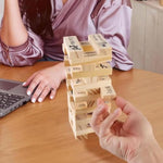Lust Tower Game For Adult, 48Pcs Spanish Naughty Block Tower Game, Wooden Tower Stacking Blocks, For Valentine Tumbling Tower Stacking Blocks, Couples Date Night Games