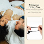 2Pcs Conductive Silicone Loops Adjustable Rings Electro Massager E Stim Accessories For Men Couples (Black)