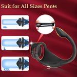 Vibrating Cock Ring Taint Stimulator With Mini Bullet, Anal Adult Couples Sex Toys For Men, Remote Control Anal Butt Plug Prostate Massager Penis Ring Vibrator Male Sex Toy, Vibrators For Men Pleasure