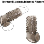 Reusable Penis Ring Set Male Cock Ring Penis Sleeve Stretchy Penis Enlargement With Textured Particles Enhance Sexual Pleasure Stimulate Women Vaginal G-Spot Extend Sexual Time