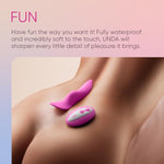 Unda Wearable Panty Vibrator With Remote - Ultra Slim, Discreet & Comfortable Female Sex Toy With 20-Min Fast Charge, 10 Vibration Modes, Boost Mode - 100% Waterproof Adult Toy & Remote (Pink)