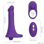 Dual Penetration Vibrator with Remote Control and Strap On Design for Couples