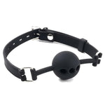 Breathable Silicone Bondage Ball Gag For Sex Games, Silicone Sex Toys Sm Gags For Bondage Restraints, Open Mouth Sex Gag Muzzles, Bondage Toys Bdsm Bite Gags (Black-1)