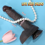 8 Inch Skinny Black Dildo For Beginners, Small Anal Dildo With Fleshy Head, Real Skin Dual Density Silicone Realistic Dildos With Strong Suction Cup, Sex Toy For Women, Men,Gays