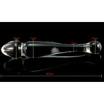 8.2In Solid Glass Dildo Butt Plug Double Ended Vaginal Prostate Dildo Glass Pleasure Wand For Men And Women Sex Toy