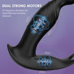 Rotating Prostate Massager With Vibrating Cock Ring, Anal Dildo Vibrators Remote Control Butt Plug With 9 Rotating & Vibrating Modes Male Sex Toys For Men Couples Play