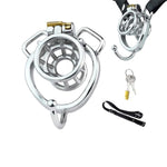 Inverted Chastity Cage Sex Toys Male Chastity Device Penis Cage Made Of Stainless Steel Metal Cock Cage With Invisible Lock And Belt For Male Penis Restraints Breathable Cutout (1.77In,B)