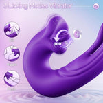 Vibrator Adult Sex Toys For Women - 3In1 Flapping Dildo Tongue Vibrators With 3 Licking & 10 Vibrations, Rose Sex Toy For Clit Anal G Spot Stimulation Adult Sex Toy & Games For Women Couples