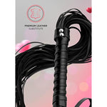 Adult Whip Bdsm Flogger Sex Whip For Couples Bedroom Play, Foreplay Accessory, Sexy Look, Black 27"