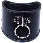 Bdsm Collar Leather Choker,O Ring Locking Collars,Adult Restraint Neck Collar Bondage Harness Necklace For Sex Play (Black1)