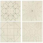 6" Barn Quilt Kit Set of 4 | Starburst, Aesthetic Tri, Cottage Star, Swoon