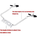 Nipple Clamps Clips With Chain Body Breast Adjustable Couple Sex Pleasure For Women Slut/Slave/Bitch/Daddy Bdsm Torture (Slave+Slut)