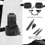 Handcuffs Pu Leather Bondage Restraints Toys Bdsm Sex Toys Adjustable Ankle And Wrist For Adult Couples Lace Decorations