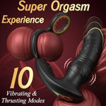 Prostate Massager App Anal Sex Toys With 10 Thrusting & Vibrating Modes, Remote Control Anal Vibrators For Men, Couples, Gay, G-Spot Vibrator Anal Dildos For Women, Men Dual Silicone Cock Ring