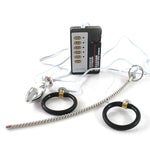 Male Metal Anal Plug Extended Multi Bead Urethral Plug Soft Cock Ring Multifunctional Set