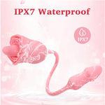 Rose Sex Toys For Women,3 In1 Rose Clitoral Stimulator For Adult Toys With 360 Tongue Rotating And Dildo Vibrator,Sex Novelties Toy For Clit Vibrator,Sexual Pleasure Tools For Women