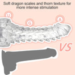 Monster Dildo,7.8In Clear Dildo Dragon Dildo With Suction Cup,Fantasy Dildo Adult Sex Toys For Women Men And Couples