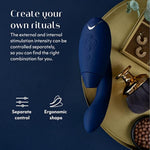 Duo 2 Clitoral Sucker Rabbit Vibrator Sex Toy | Clit Sucking Gspot Vibrating Stimulator | Clitoris Suction | Sexual Pleasure Device | Dildo | Adult Toys For Women | Dual Stimulator | Blue