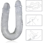 Double Dildo Adult Sex Toys, 18 Inch Long And Thick Realistic Dildo With Lifelike Glans And Vein Texture, G-Spot Prostate Massage Anal Vaginal Double Penetration, Couple Sex Toys For Male Female
