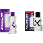 Astroglide Liquid, Water Based Personal Lubricant, 5 oz. & X Silicone Personal Lubricant, 2.5oz - Long-Lasting, Silky, Hypoallergenic, Waterproof, Travel-Size, Dr. Recommended