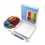 Traditional Potholder Weaving Kit with Sturdy Metal Loom and Cotton Loops in Rainbow Colors