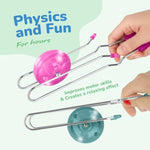 Retro Light Up Gyro Wheels Set For Kids- Includes 3, 8.5 Inch Rail Twisters, Mesmerizing Spinning And Lighting Effects Design- Top Fun Gift For Boys And Girls