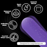 Bullet Vibrator - Mini Vibrator For Women, Clitioral Stimulant Tool, Discreet & Travel-Friendly Vibrator Bullet, Usb Rechargeable Adult Toys With 10 Vibration Modes (Purple)