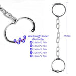 Bdsm Sex Restraints Adjustable Bondage Metal Anklecuffs, 5 Adjustable Sizes, No Lock Design For Sm Sex Games Couples Sex Toy
