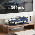 27048 Speed Champion Mustang Racing Car Building Set & Display Case, Moc Creative Classic Cars For Boys Age 8-12, Cool Vehicles Model Toys Birthday Gifts For Adults And Kids,399 Pcs