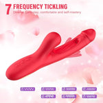 Vibrator Sex Toys For Women - 3In1 Red Rabbit Vibrators Adult Toys With 7 Flapping & Vibrating & Suck, G Spot Anal Thrusting Dildo, Clitoral Vibrater For Female Couples Rose Sex Toy Games