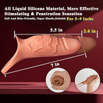 Vibrating Penis Sleeve Cock Ring, All Liquid Silicone Soft Couples Adult Sex Toys For Men Women, App Penis Extender Vibrator Girth Sleeve For Penis Testicles G Spot, Male Couple Sex Toy