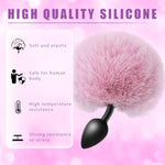 Rabbit Tail Anal Plug,Silicone Butt Plug,Anal Sex Toys For Men,Women,Plug Anal For Couples,Butt Plugs For Cospaly (Medium Pink), Purple