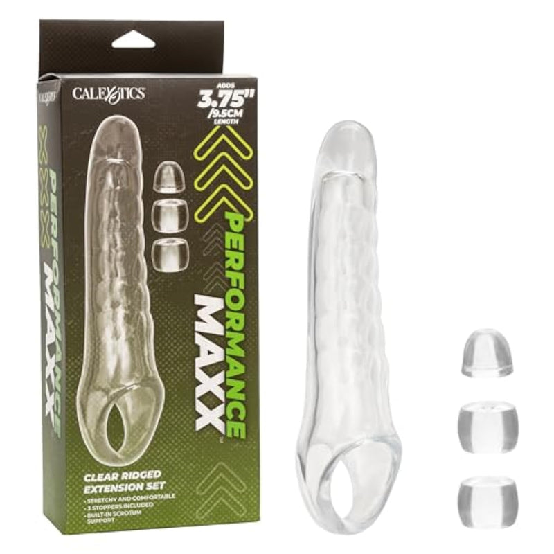 Performance Maxx Clear Extension Kit, Penis Extender Added Length And Girth With 3 Stopper Rings For Customized Fit - Se-1632-50-3
