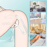 34.24 In Extral Long Anal Plug Tpe Double Heads Analplug Double-Ended Dildos With Different Shape Heads Soft And Flexible Adult Sex Toys For Women Men Couple (Transparent)